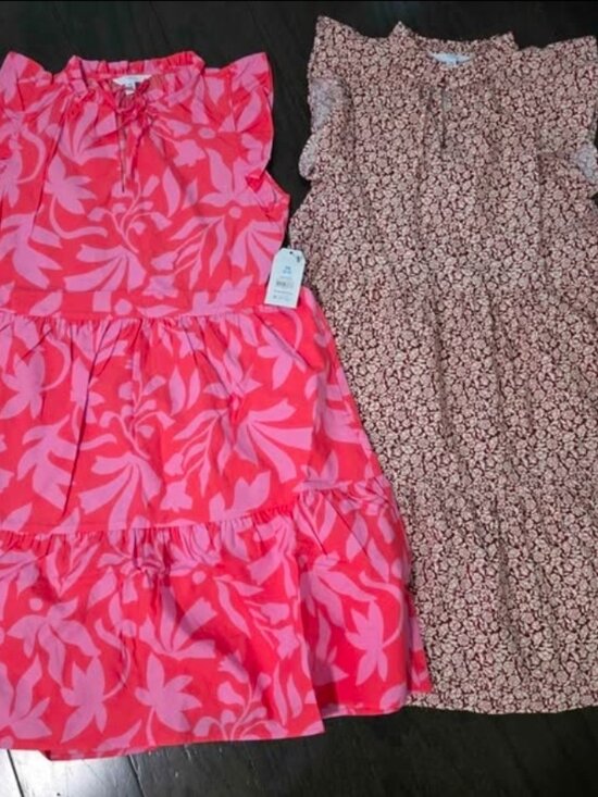 Dresses & Skirts - Time and Tru Women’s Flutter Sleeve Cotton Mini Dress size xs (0-2)